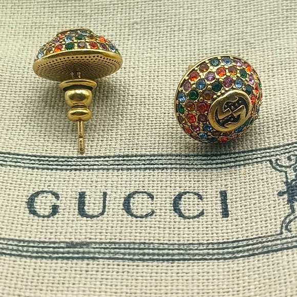 Gucci Multi Colored Crystal Studs - Picture 4 of 7